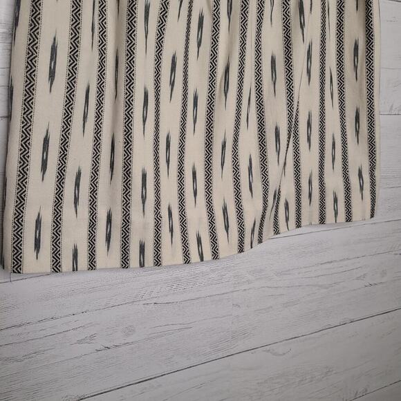 J. Crew Factory Cream & Black Aztec Print Mini Skirt Size 8 - Picture 8 of 11